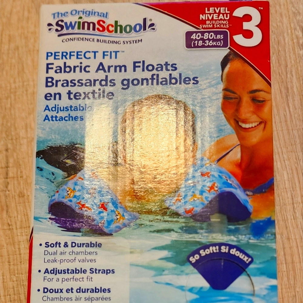 Swimschool perfect fit fabric arm floatsBrassards gonflabes en textileConditio
